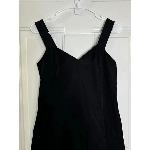 CACHE Vintage Black Square Neck Maxi Dress Size 10 Y2K Sleeveless 90s Goth Fairy - Picture 4 of 13